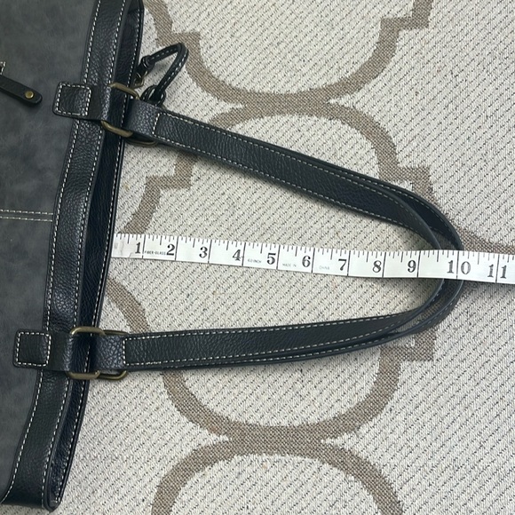 BOC vegan leather multiple pockets Black Gray shoulder tote Bag - Picture 17 of 17